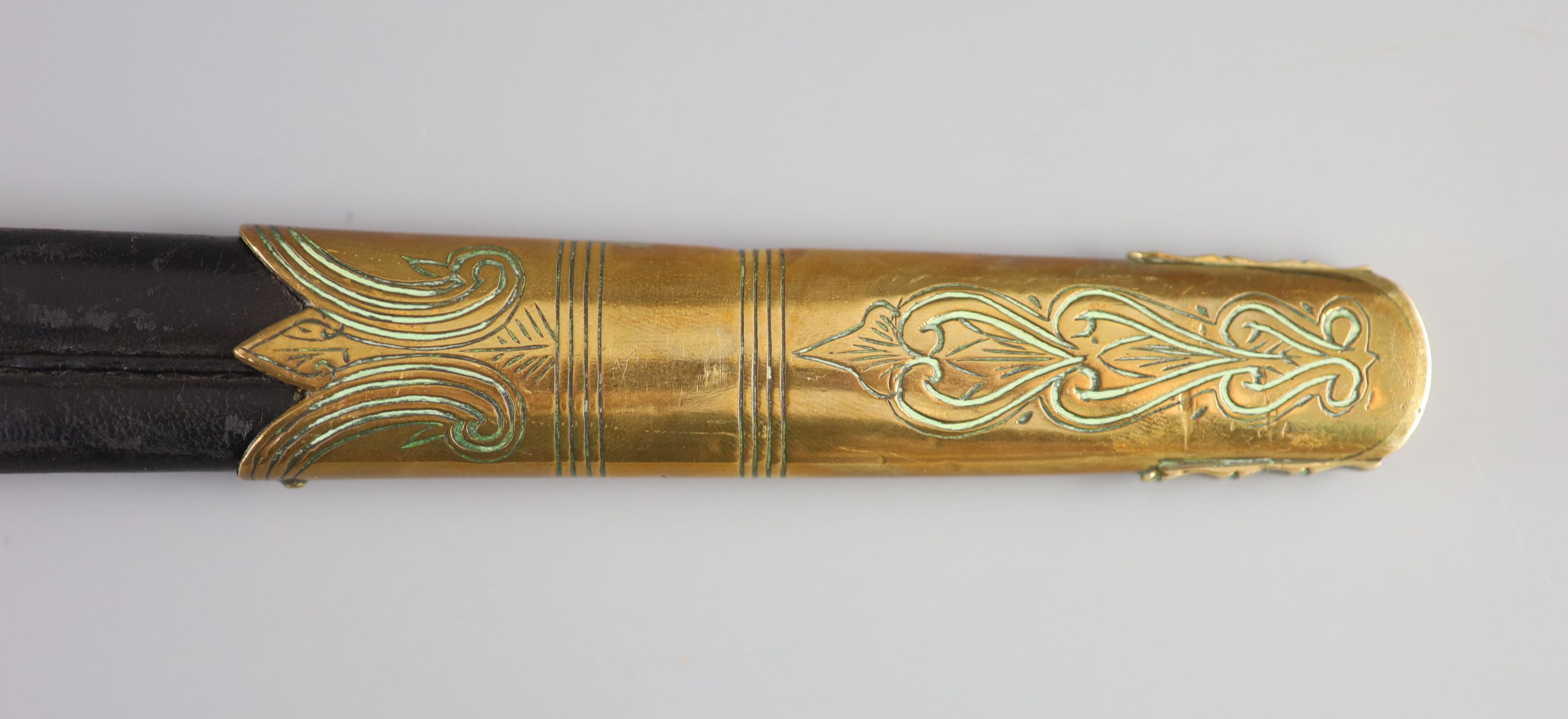 An Edward VII Naval officer’s dress dirk The Dirk blade 18